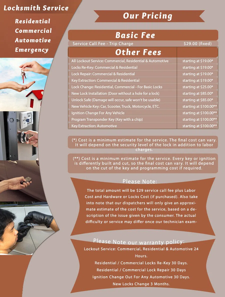 Lake Oswego OR Locksmith Store Lake Oswego, OR 503-809-0106 - price-list